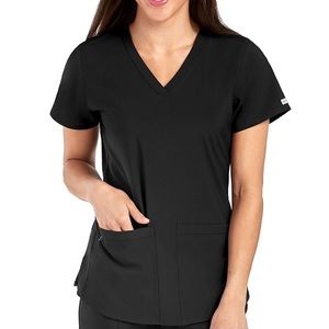 Black Med Couture Scrub Top S